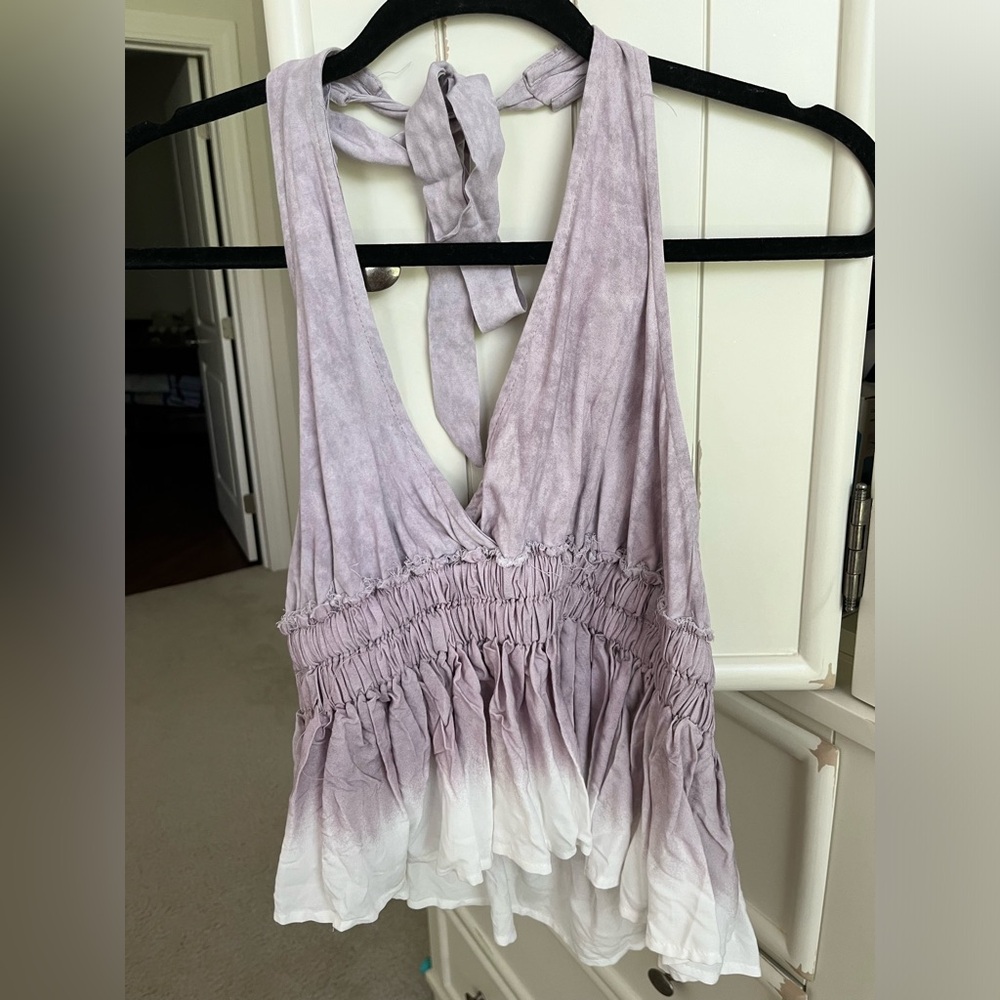 Ocean Drive Halter Open Back Top